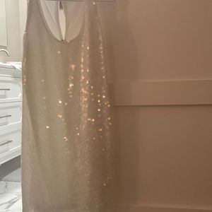 NWT Lauren Conrad white sequin dress, size 6.